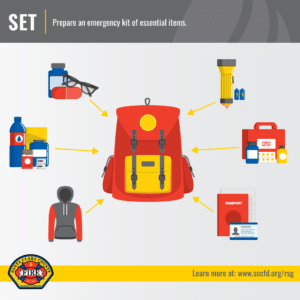 Prepare an emergency kit of essential items