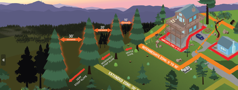 diagram of home ignition zones