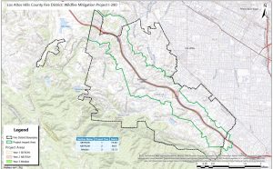 Map of the I-280 area