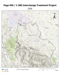 Page Mill I 280 Interchange Project 2026 Location Map