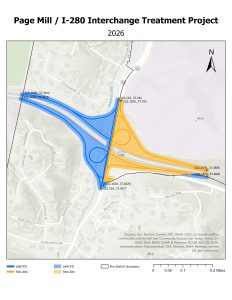 Page Mill I 280 Interchange Project 2026 Treatment Area Map
