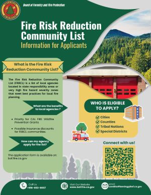 Fire Risk Reduction Community List Brochure Thumbnail Image
