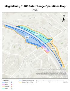 Magdalena I-280 Interchange Project 2026 Operations Map