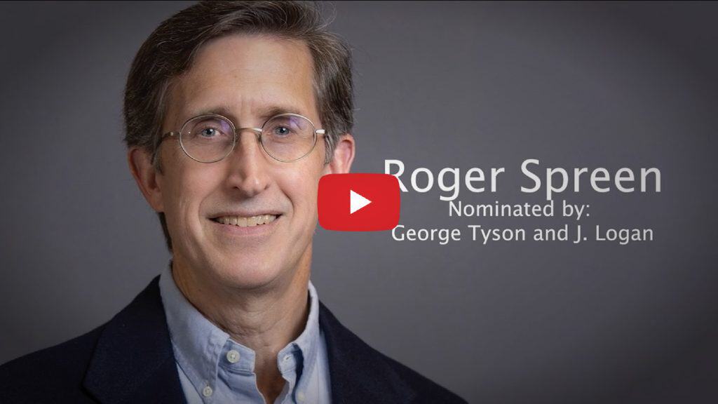 Image of 2024 Joint Volunteer Service Award recipient Roger Spreen, links to YouTube video.
